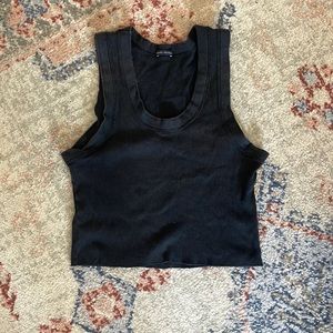 Brandy Melville cropped black tank top